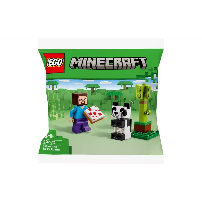 Constructor LEGO Minecraft Steve and Baby Panda (30672)