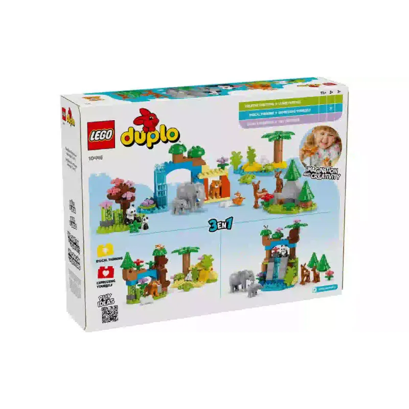 Konstruktor LEGO Duplo 3in1 Wild Animal Families (10446)