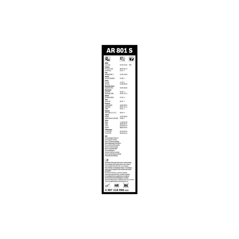 Чистачка Bosch Aerotwin (3397118996)
