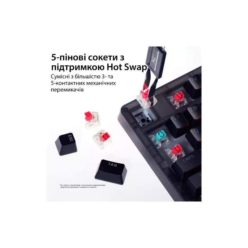 Клавіатура механічна HyperX (B4QS4AA), Black