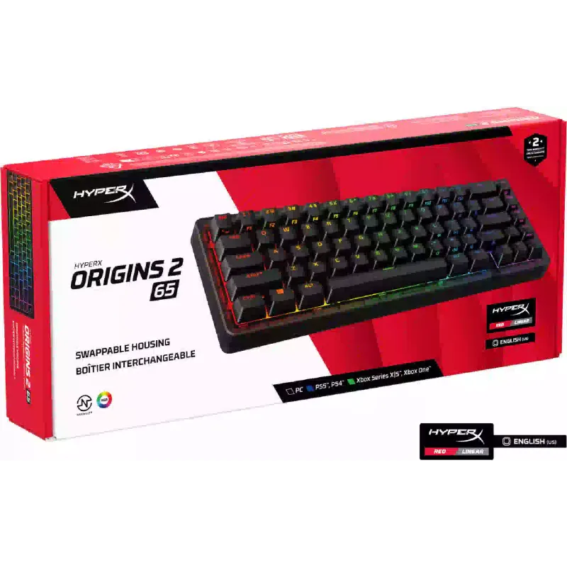 Mechanikus billentyűzet HyperX, Black (B4QS3AA)