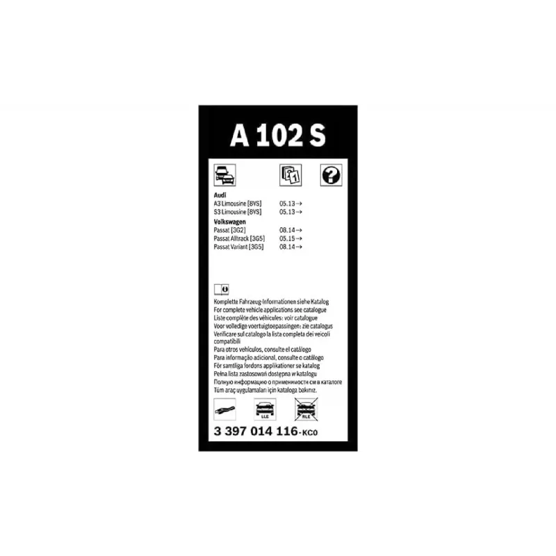 Limpador Bosch Aerotwin (3397014116)