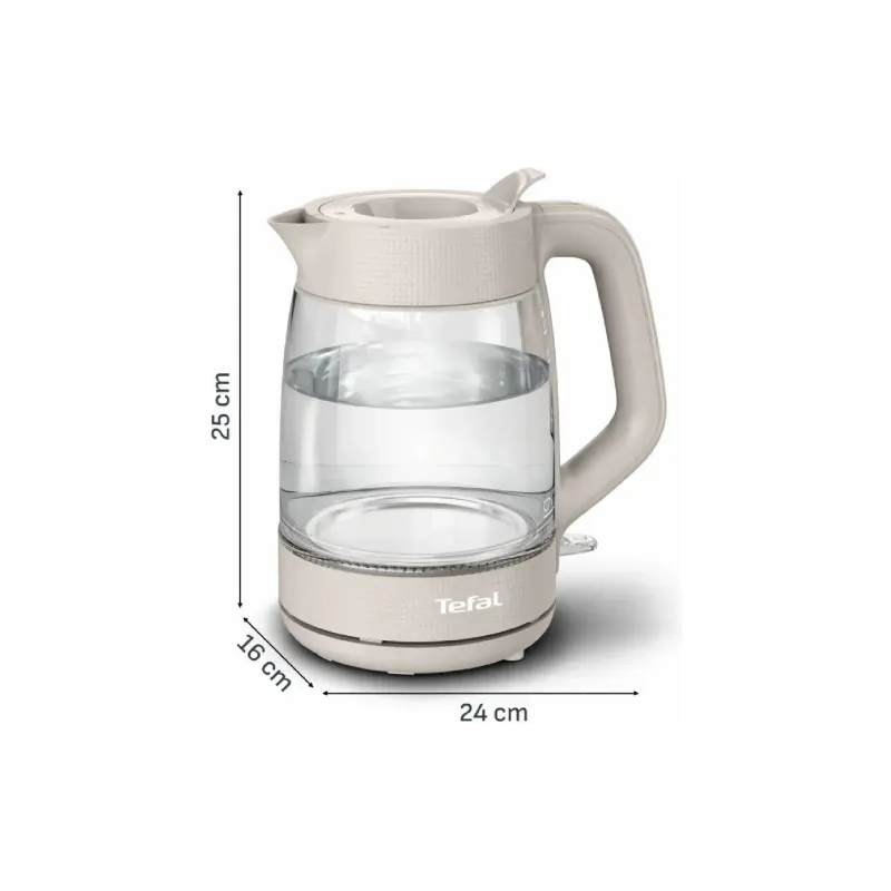Chaleira elétrica Tefal Morning Glass Kettle, Beige (KO2G0BE0)