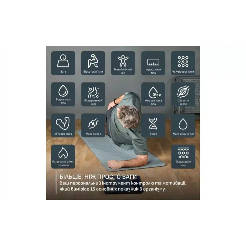 Ваги для підлоги Tefal Goodvibes Life+ (BM9720F0), 180 кг, Blue