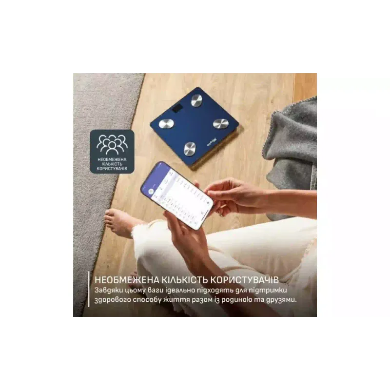 Ваги для підлоги Tefal Goodvibes Life+ (BM9720F0), 180 кг, Blue