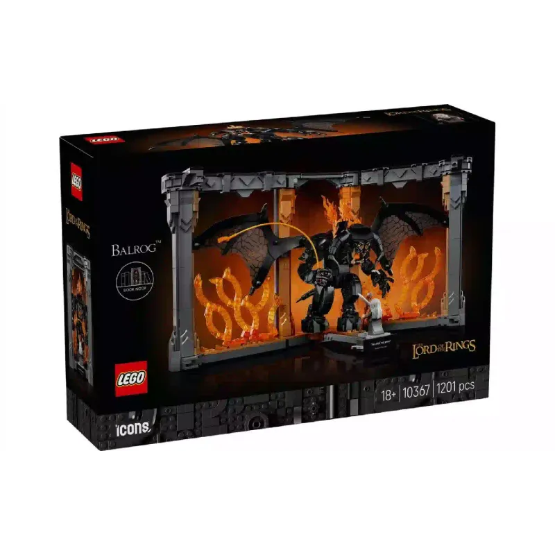 Konstruktőr LEGO Icons The Lord of the Rings Balrog Book Nook (10367)