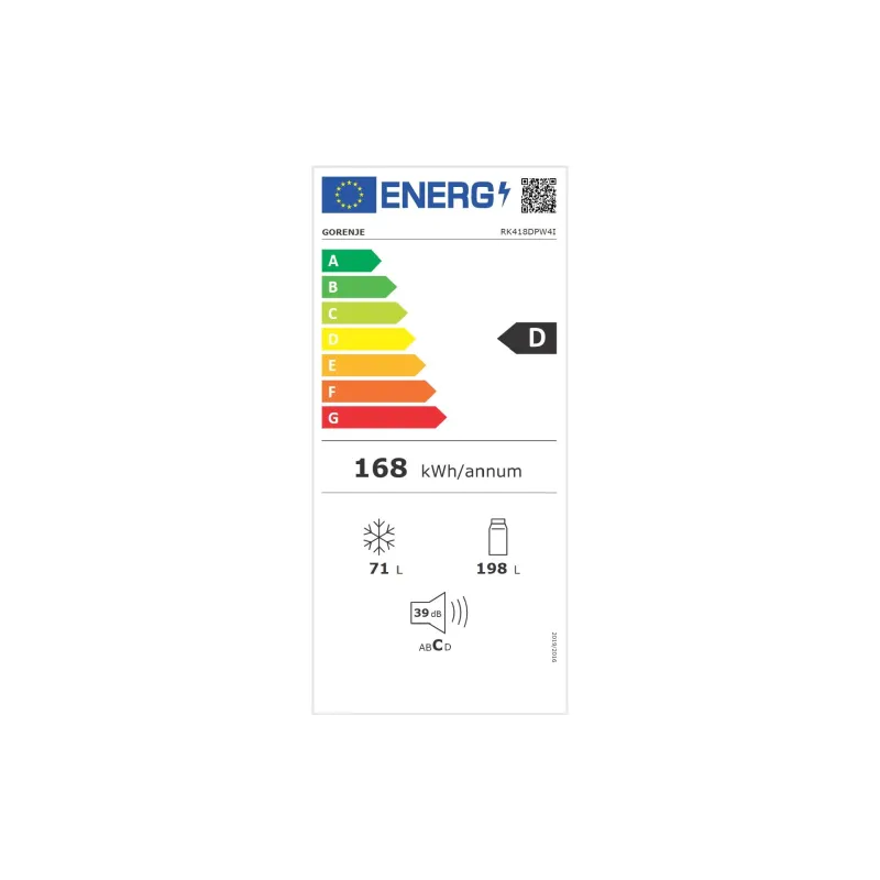 Ψυγείο Gorenje, White (RK418DPW4I)