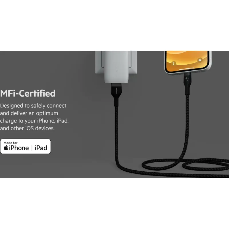 Kábel Belkin, Black (CAA010BT1MBK)