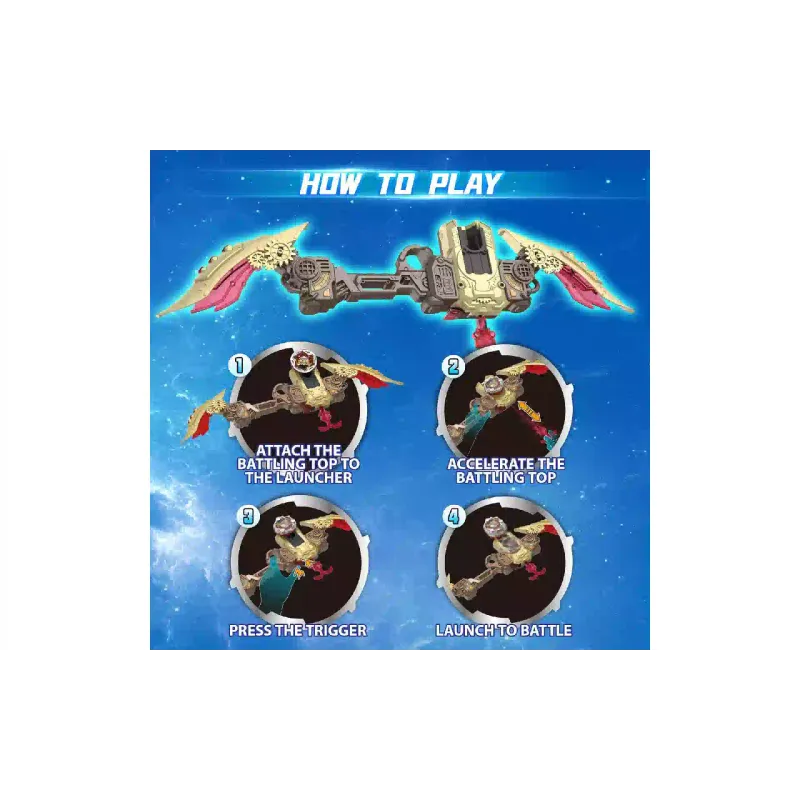 Peonza Auldey Infinity Nado VII Power Battle Set Thunder Shadow Hunter vs Fiery Blast Wheel (EU664180)