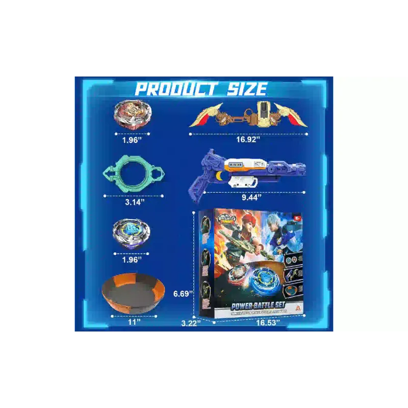 Peonza Auldey Infinity Nado VII Power Battle Set Thunder Shadow Hunter vs Fiery Blast Wheel (EU664180)