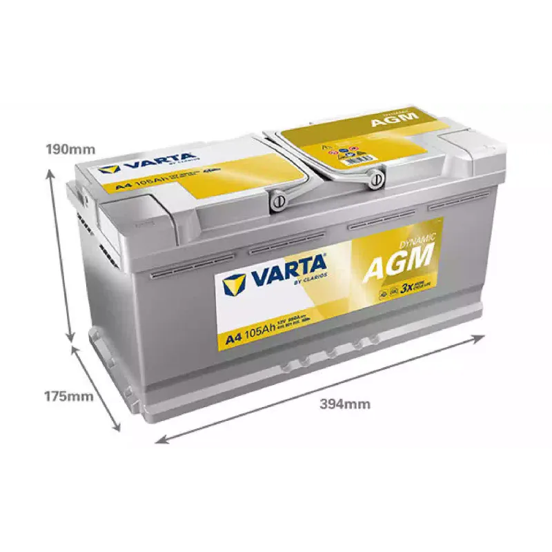 Μπαταρία Varta Dynamic AGM 12 V 105 A·h 950 A (605901095)