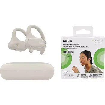 Auriculares abiertos Belkin Soundform Clear Fit, Sand (AUC013CTSA)