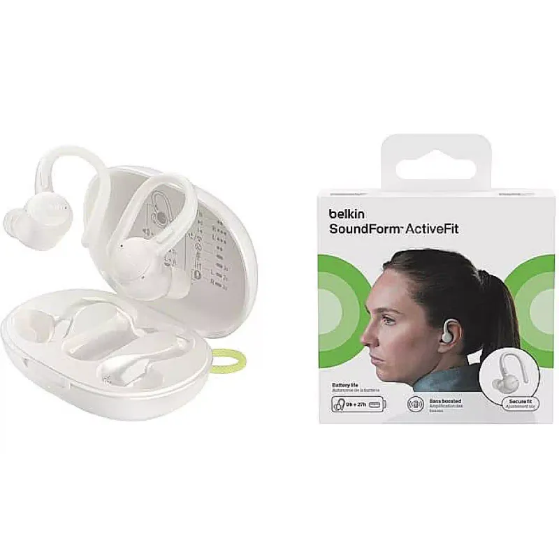 Auriculares TWS Belkin Soundform Active Fit, Cream (AUC016HQCR)