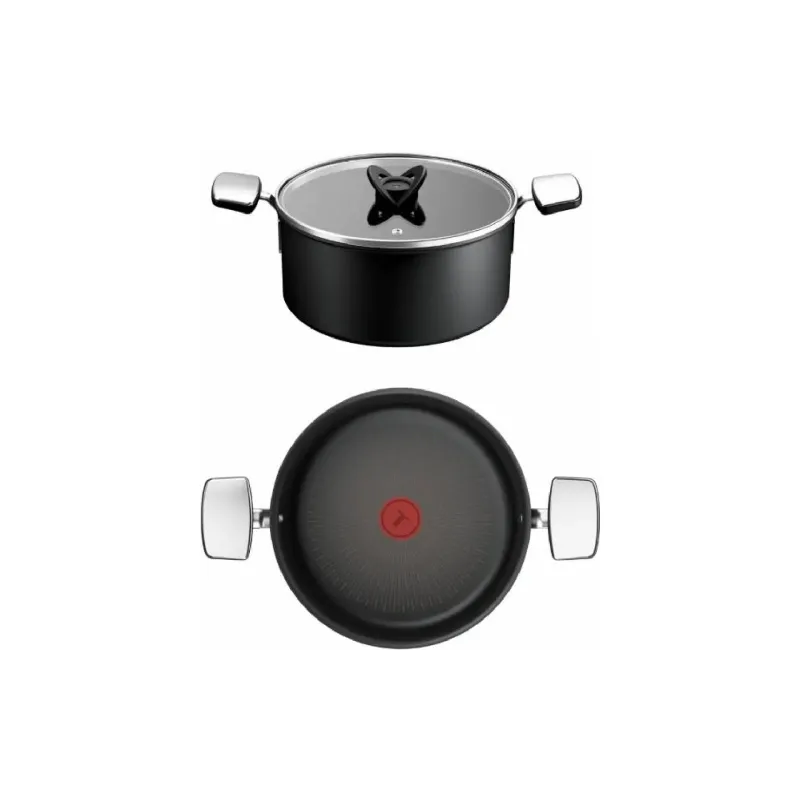Каструля з кришкою Tefal Excellence+ (G3284653), 24 см, алюміній/бакеліт, Black