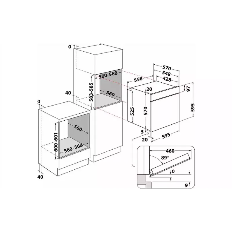 Pečica Indesit, Black (IO258HSB)