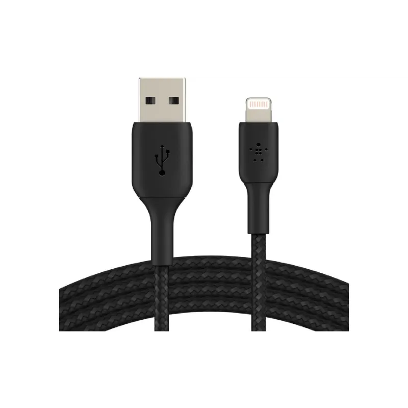 Кабель для зарядки та синхронізації Belkin USB-A - Lightning (CAA002BT2MBK), 2 м, Black