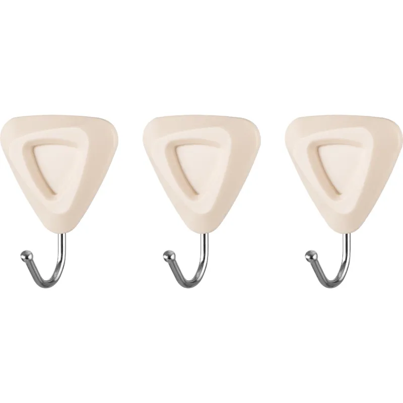 Гачок самоклеючий Ardesto Трикутник (ARHC2803TB), пластік, 3 шт, Beige