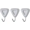 Гачок самоклеючий Ardesto Трикутник (ARHC2803TG), пластік, 3 шт, Grey