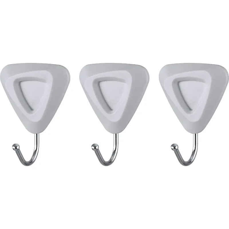 Гачок самоклеючий Ardesto Трикутник (ARHC2803TG), пластік, 3 шт, Grey