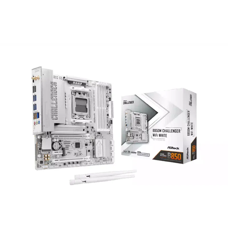 Материнська плата ASRock Challenger B850 (B850M CHALLENGER WIFI WHITE), sAM5