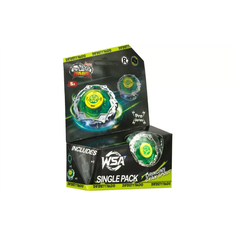 Spinning Top Auldey Infinity Nado VII Pro Series Single Pack Origins Cyan Spout (EU664621-3)