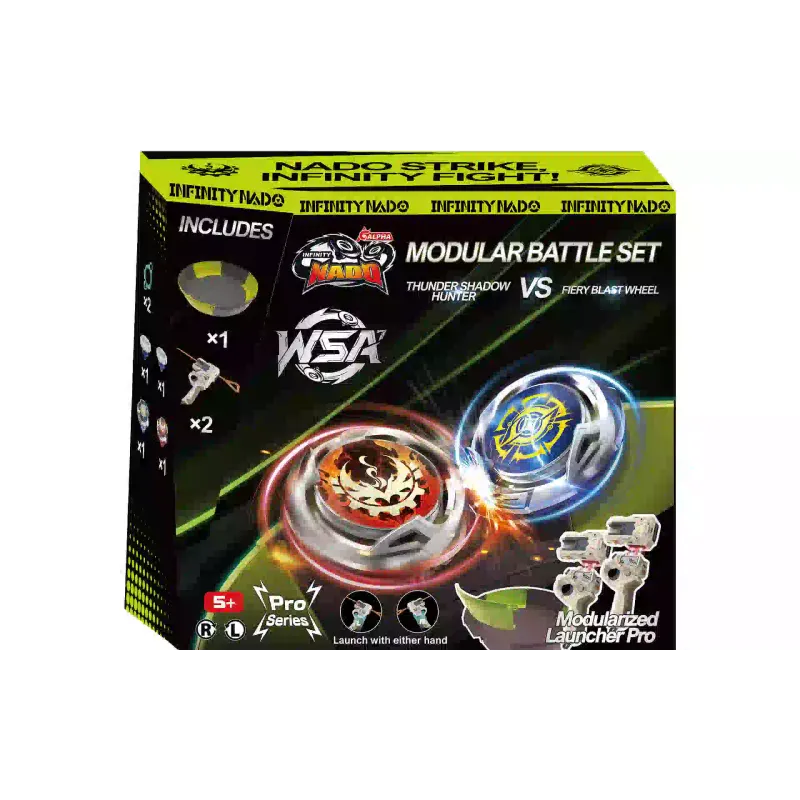 Kreisel Auldey Infinity Nado VII Pro Series Modular Battle Set Thunder Shadow Hunter vs Fiery Blast Wheel (EU664181)
