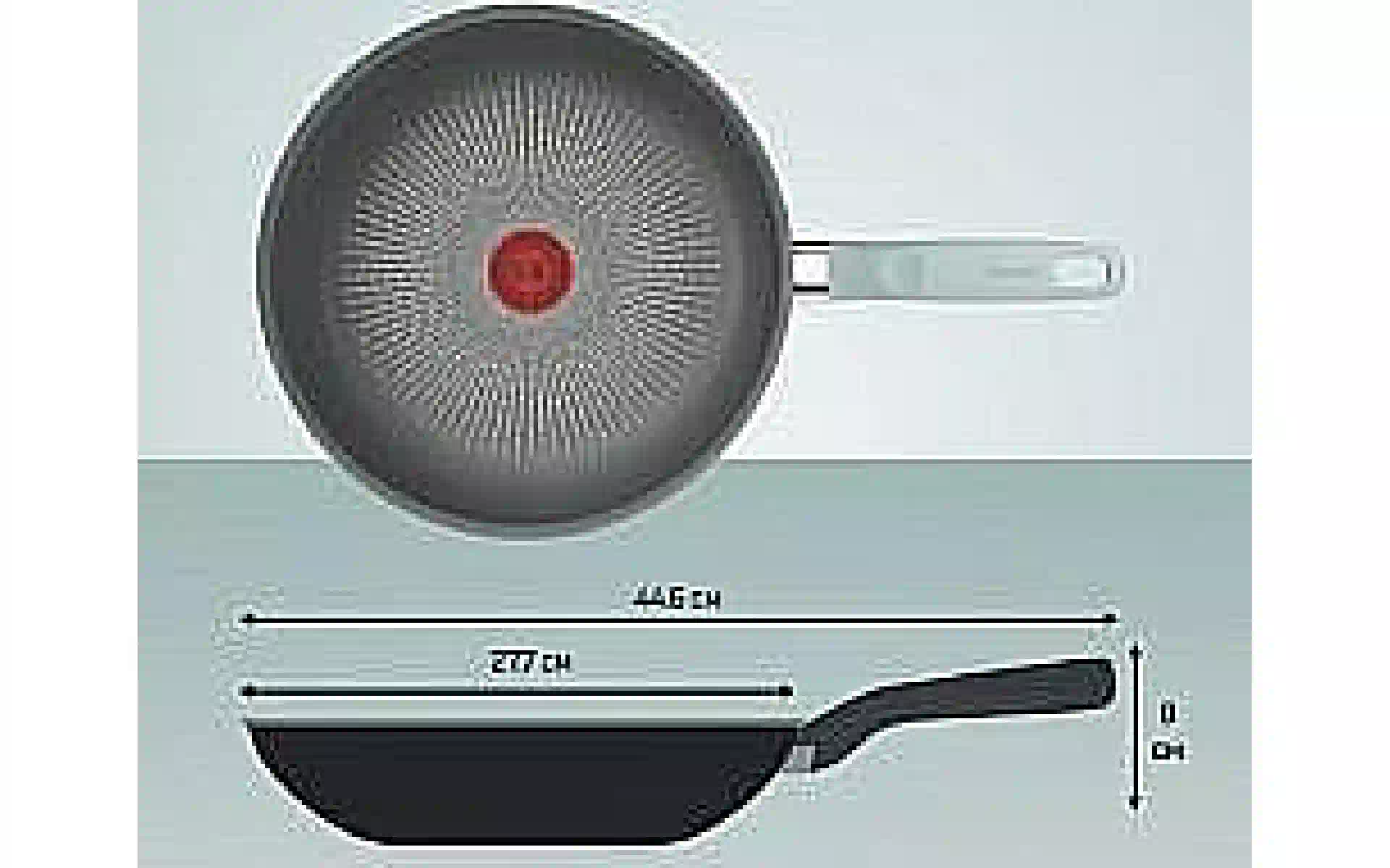 Сковорода ВОК Tefal Halo Eucalyptus (G0167702), 26 см, алюміній/бакеліт, Grey Сковорода ВОК Tefal Halo Eucalyptus (G0167702), 26 см, алюміній/бакеліт, Grey