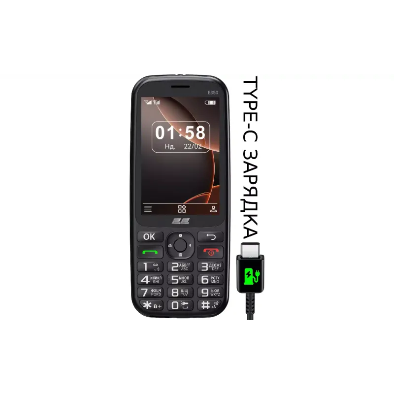 Κινητό τηλέφωνο 2E E350, Black (694743656879)