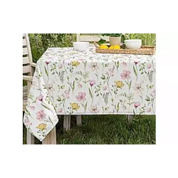 Скатертина Ardesto Spring flowers (ART07FL), 120 х 140 см, 100% поліестер, White