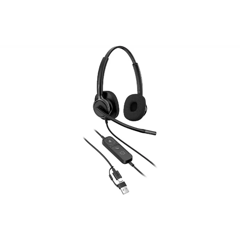 On-ear stereo headset Poly Mission 425 (C01B3AA), Black