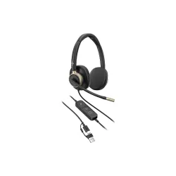 On-Ear-Stereo-Headset Poly Mission 825, Black (C01FCAA)
