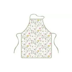 Kitchen apron Ardesto Spring flowers (ART12FL), 60 x 80 cm, 100% polyester, White