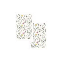 Kitchen towel Ardesto Spring flowers (ART3863FL), 38 x 63 cm, 100% cotton, White