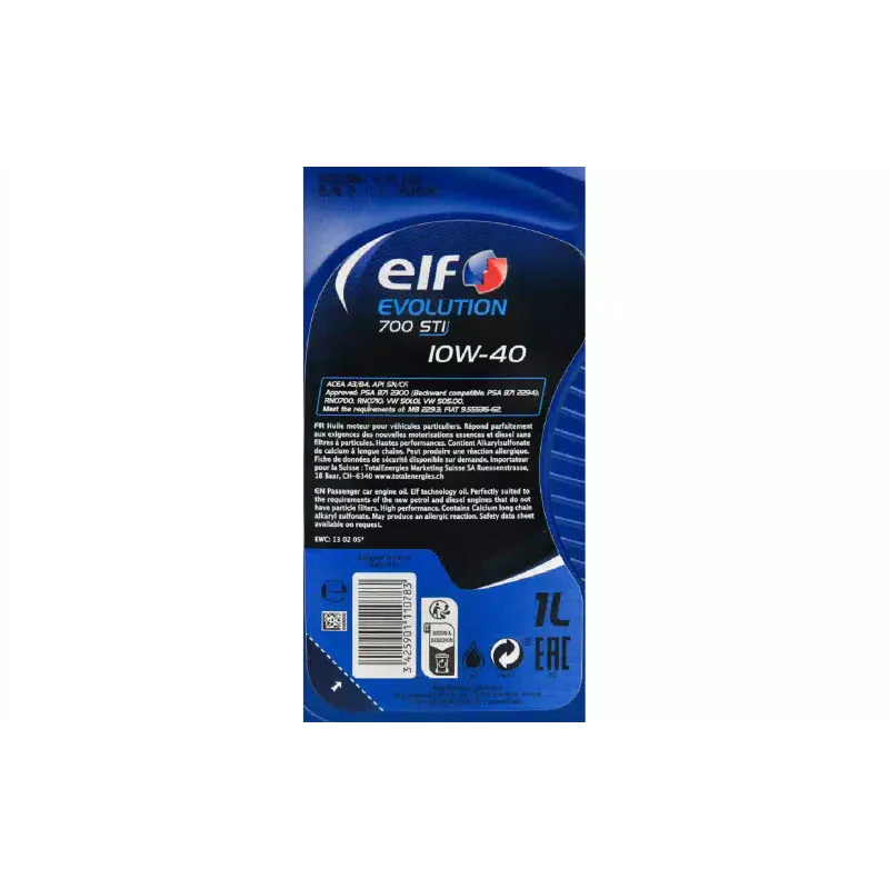 Motorno olje Elf Evolution 700 STI 10W-40 (ELF12-1STI)