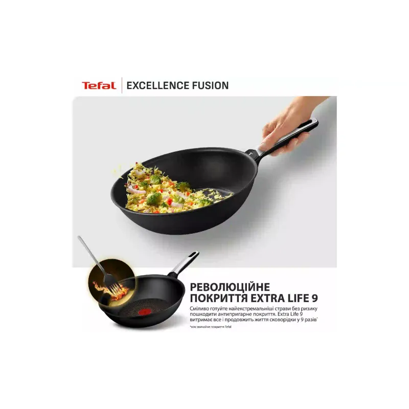 Sartén wok Tefal Excellence Fusion, Black (G3381902)