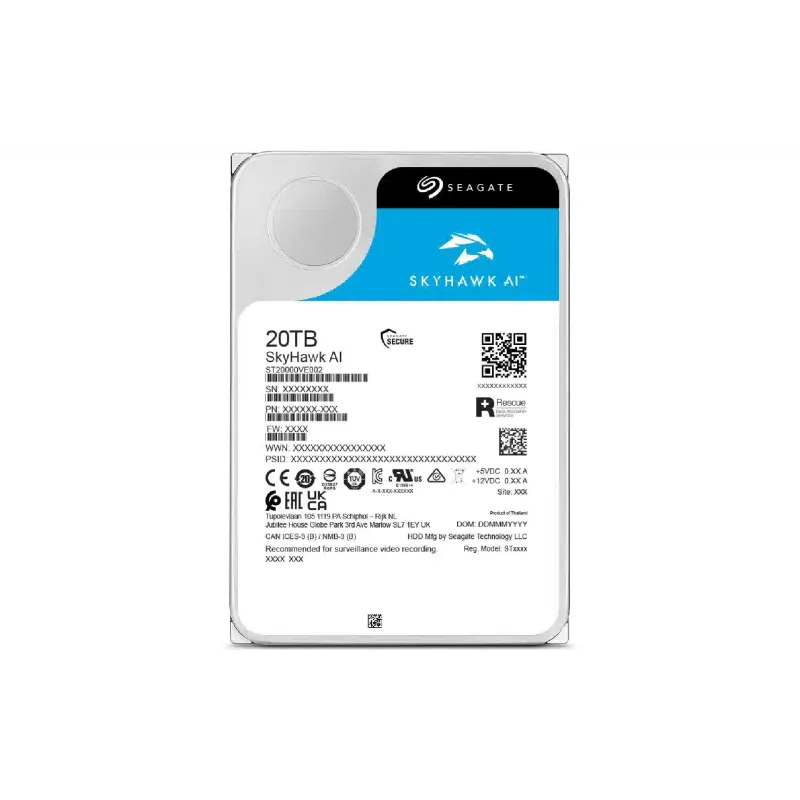 Αποθήκευση σε σκληρό δίσκο Seagate (ST20000VE003)