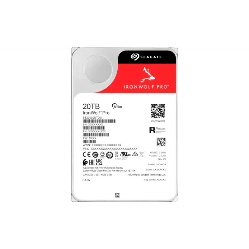 Твърд диск за съхранение Seagate Iron Wolf Pro (ST20000NT001)
