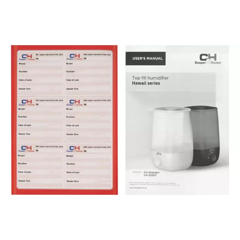 Air humidifier Cooper&Hunter (CH-2520WT), White