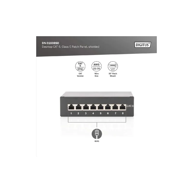 Painel de patch Digitus (DN-91608SD)