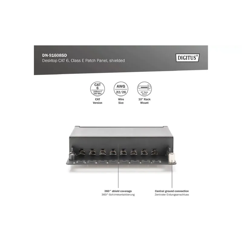 Painel de patch Digitus (DN-91608SD)