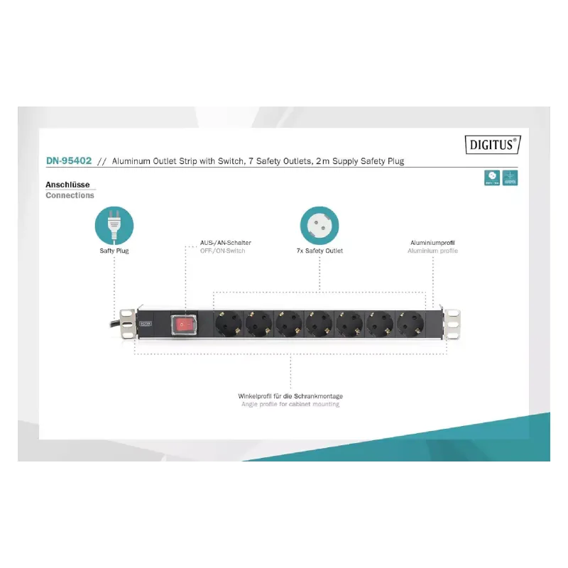 Пристрій розподілу електроживлення Digitus  (DN-95402)
