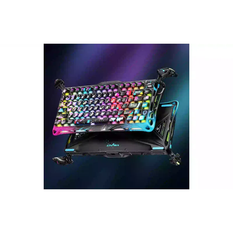 Μηχανικό πληκτρολόγιο GravaStar Mercury V75 Pro, Neon Graffiti (GSV75PRO_U_CG_BLK)