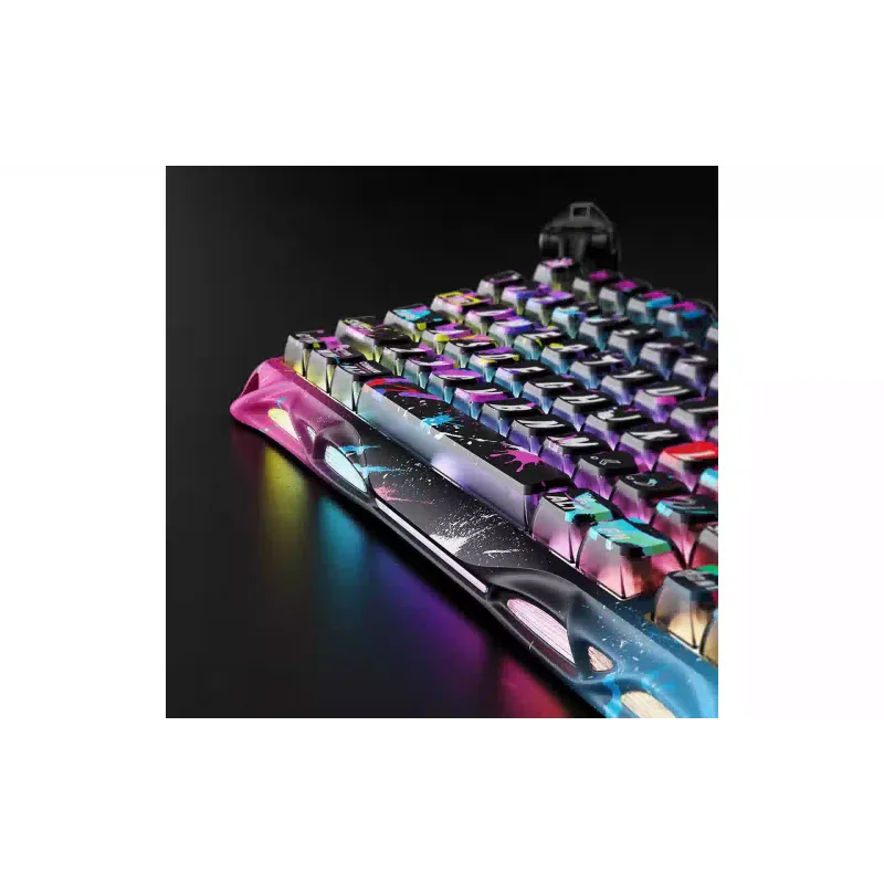 Μηχανικό πληκτρολόγιο GravaStar Mercury V75 Pro, Neon Graffiti (GSV75PRO_U_CG_BLK)