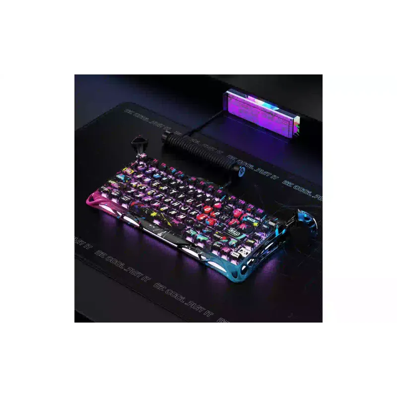 Μηχανικό πληκτρολόγιο GravaStar Mercury V75 Pro, Neon Graffiti (GSV75PRO_U_CG_BLK)