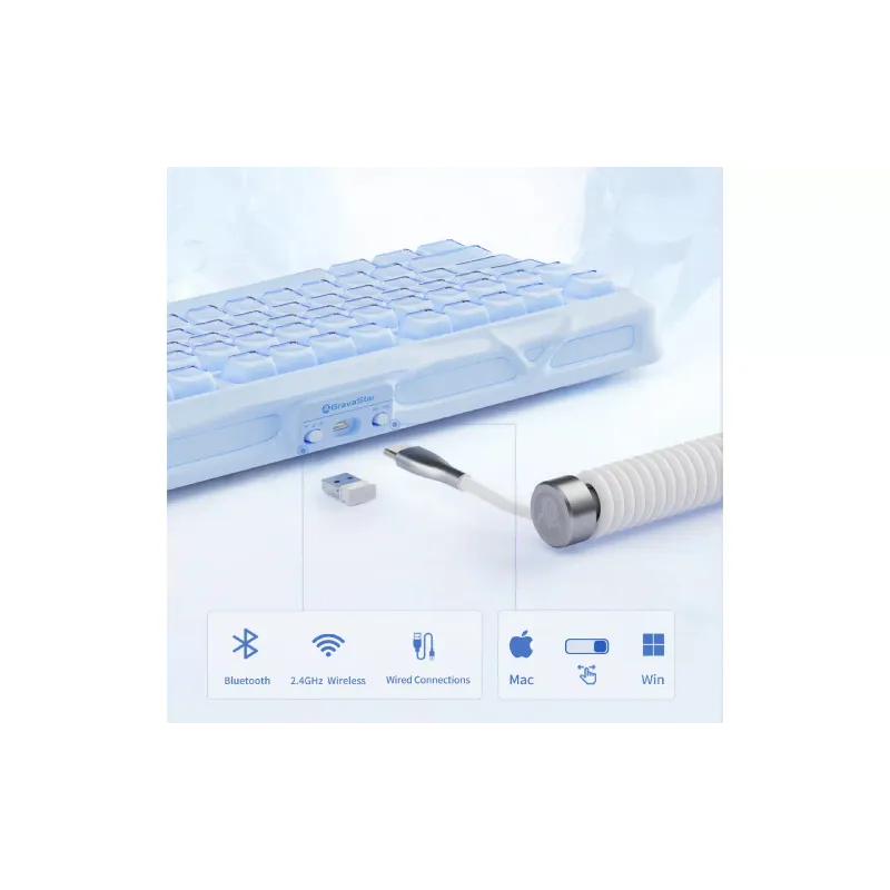 Клавиатура GravaStar, Ice (GSK1_BLU)