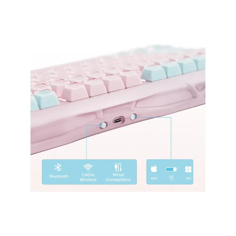 Клавіатура механічна GravaStar Mercury K1 Lite (GSK1LITE_PM_PNK), Lumen Rose