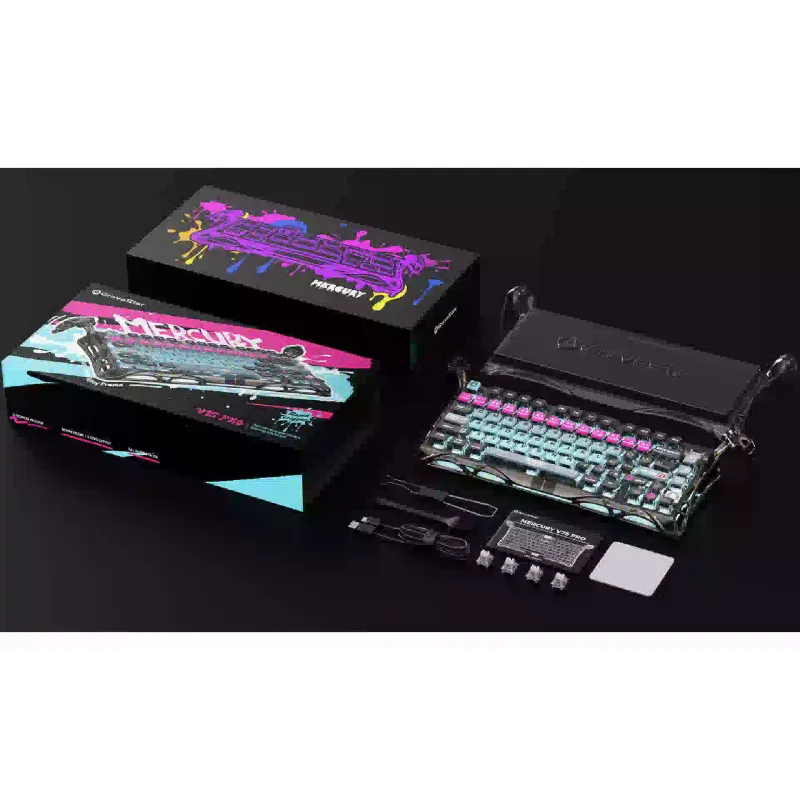 لوحة المفاتيح الميكانيكية GravaStar Mercury V75 Pro, Cyberpunk (GSV75PRO_U_RM_EGRY)