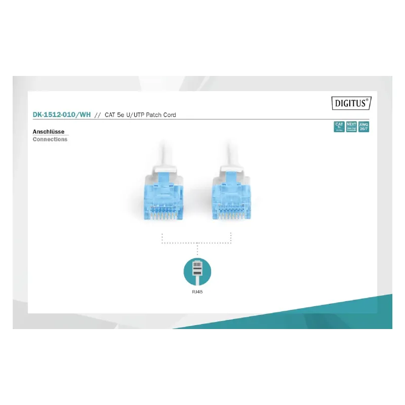Пач кабел Digitus, Gray (DK-1512-010)