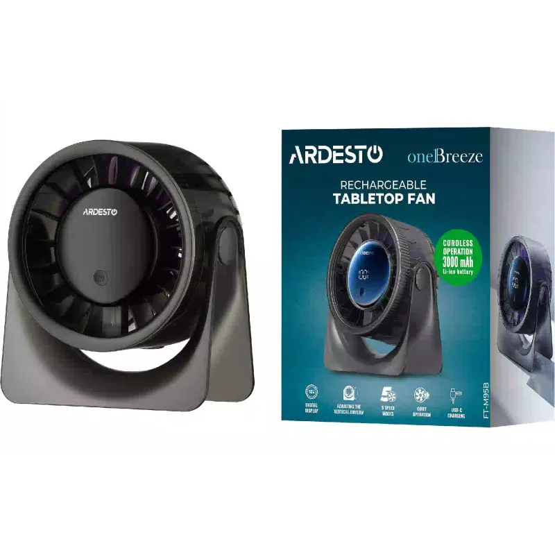 مروحة طاولة Ardesto OneBreeze, Gray (FT-M95B)