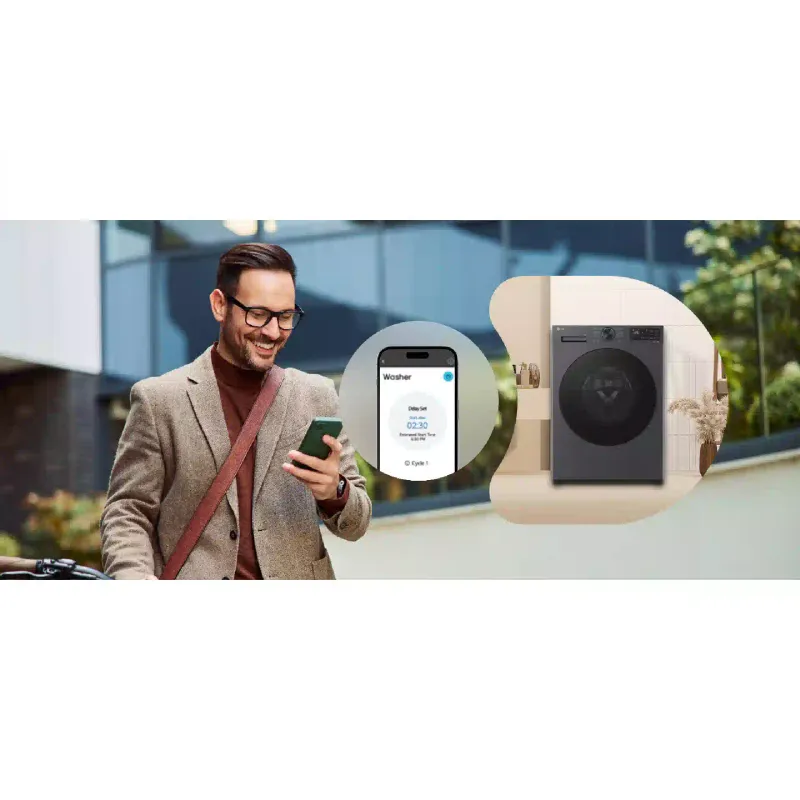 غسالة ملابس LG, Black (F2X5PS5M)